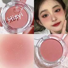 HISYI 16 种单色腮红，自然妆效，牛奶杏粉色橙色腮红，自然提亮肤色，哑光细闪蓝紫色、浆果/粉色/红色色调，单色腮红哑光自然颊彩提亮面部彩妆腮红粉柔和妆容 - 彩色 - 查看 22