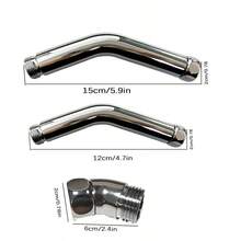 135°旋转铜制角度淋浴喷头弯头，带手持淋浴喷头，1/2英寸旋转淋浴连接器 - 彩色 - 查看 6