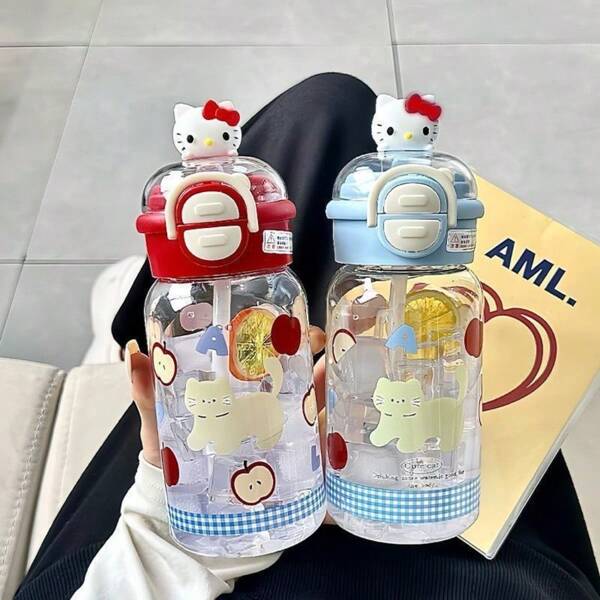 Sanrio Sanrio Cartoon Water Bottle - Durable PC Material, Leak-Proof, High Temperature Resistant, Outdoor Portable Large Capacity Water Bottle, Perfect For School, Office, Gym - Perfect Birthday Gift Or Gift For Her,500ml