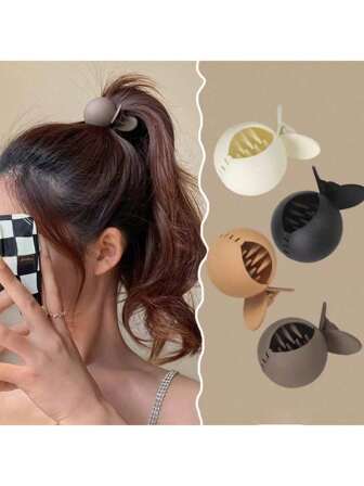 1/4 个半透明圆形哑光马尾发夹，小号发爪发卡，适合秋冬季节女性，发饰，美发工具，美容配件，卷发饰品，秋季，旅行，美发工具，女士配饰，美发用品，秋季，头发，发饰，配饰，女士发饰，旅行，发饰，女士配饰，发饰，女士发饰，美发工具，美发用品，用品，美容配件，礼物，旅行，女士礼物，美发用品，圣诞礼物