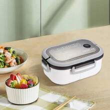 Boîte à déjeuner Foccar Bento pour adulte 1200 ml avec 3 compartiments | Compatible micro-ondes et lave-vaisselle | Boîte à salade étanche pour le travail, l'école, les voyages et la maison