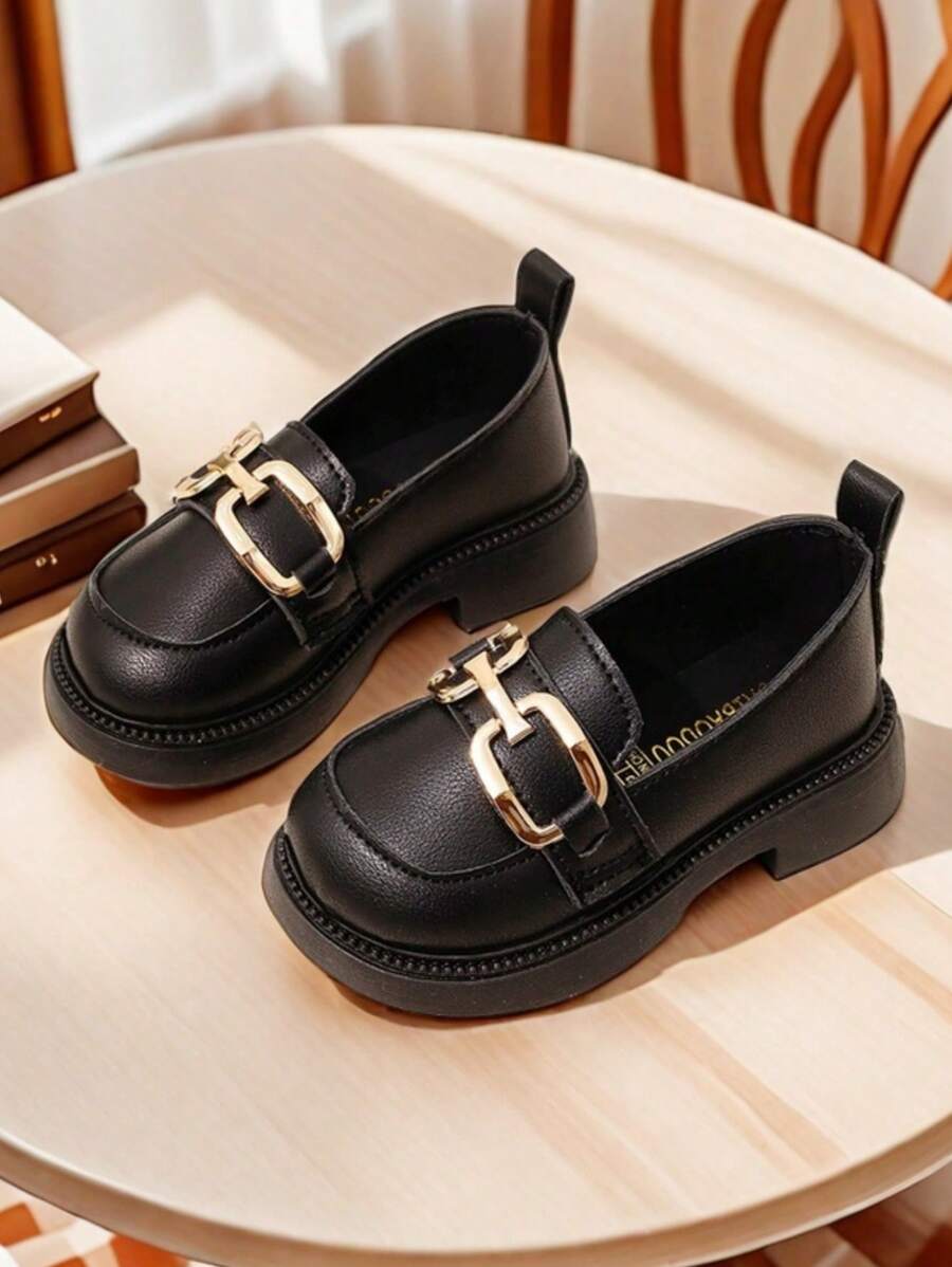 时尚百搭女童鞋，新款儿童皮鞋，婴幼儿一脚蹬低帮乐福鞋，小女孩和婴儿莫卡辛鞋，休闲学生平底鞋