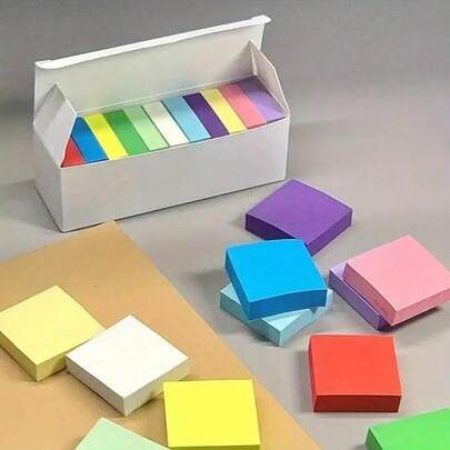 1 Box Of 11 Color Adhesive Notes, Various Colors, Suitable For Students And Offices, Effective Learning And Organization, Self-Adhesive And Tearable