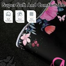 1pc Personalized Pink Butterfly Pattern High Definition Digital Print Carpet, Suitable For Living Room, Bedroom, Outdoor - Multicolor - View 8