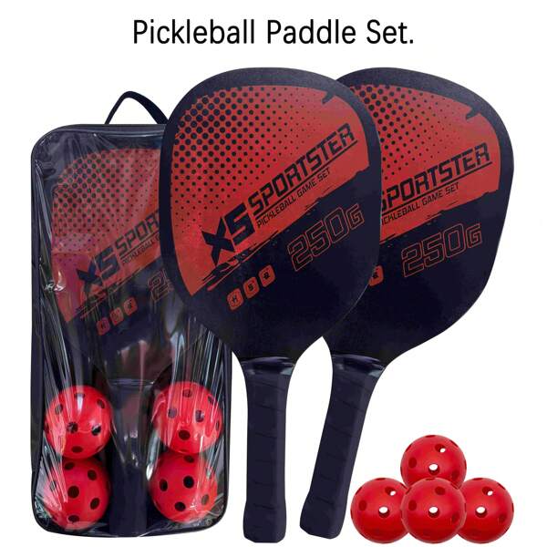 Thickened Pickleball Racket Set, 2 Rackets +4 Balls +1 Bag, Lightweight, Sturdy And Durable, With Comfortable And Anti-Slip Handles, Easy To Handle And Fun, Suitable For Both Indoor And Outdoor Sports, For Both Men And Women, Beginners To Practice And Outdoor Play. Thickened Pickleball Rackets, Essential Equipment For Pickleball Enthusiasts, A Perfect Gift For Relatives And Friends