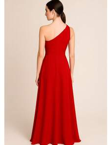 Bridesmaid Dress Party Guests Reception Graduation Without Shine Limp Mule In Fluity - Đỏ - Xem 3