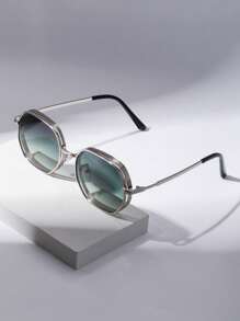 Nouvelles lunettes de mode rétro géométriques, monture en métal simple et élégante de haute qualité. Lunettes punk convenant pour le port quotidien décontracté, les fêtes, la photographie de rue, les défilés de mode