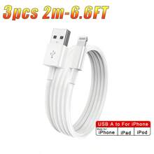 IPhone Charger Cable, Apple Lightning To USB Cable Cord, 2.4A Fast Charging Apple Phone Long Chargers Compatible With Iphone 14/13/12/11/11Pro/11Max/ X/XS/XR/XS Max/8/7/6/5S/SE (3.3ft,6.6ft)
