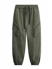 Men's Summer Casual Street Cargo Pants - Army Green - View 6