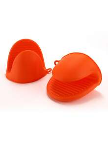 2pcs Silicone Heat-Resistant Mites, Microwave Mites, Insulated Oven Mites, Mini Mites For Cooking, Baking, And Grilling, Heat-Resistant And Thick Silicone Hand Clips For Kitchen Silicone Insulated Gloves, Household Oven Baking Tools, Essential Kitchen Accessories That Do Not Occupy Space And Keep The Kitchen Countertop Clean - Multicolor - View 27