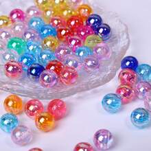1920/960 件 8 毫米/0.315 英寸混色 AB 圆形亚克力散珠，用于制作珠宝 DIY 手链、项链、耳环 - 独特的礼物创意，珠宝珠子 - 彩色 - 查看 7