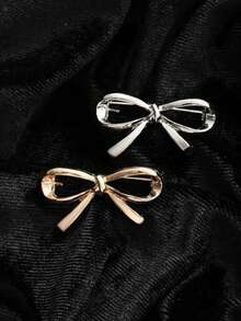 1/2/3/4/6件套女士时尚优雅珍珠蝴蝶结椭圆形水钻防曝光胸针，多功能毛衣西装外套别针，腰领固定夹，别致翻领花朵配饰 - 彩色 - 查看 14