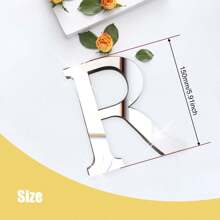 Silver Mirror Alphabet A-Z Wall Stickers - 10/15/20/30cm Tall Letters & Symbols Sold Separately, Dual-Layer Design: Reflective Acrylic Top + 1cm Thick Foam Base With Adhesive, Apply Together For 3D Effect Or Use Only Mirror Layer, Create Custom Words On Walls/Windows, Ideal For Marriage Ceremony Initials, Inspiring Messages In Work Areas, Romantic HOME Displays