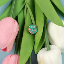 1pc Love Chameleon Pins, Heart Cute Enamel Pin Badge, Kawaii Aesthetic Birthday Gift, Present Dress Accessories Pin For Clothes Bag Charm Backpack For School Office Accessories Shirts Jacket Jewelry Halloween Clothes Pin Funny Teacher Gifts Costume Accessories Bag Charms Christmas - Mint Green - View 4