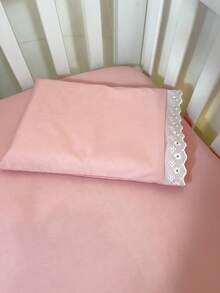 Laura Baby 2-Piece Sheet Set For American Standard Crib Or Mini Crib 100% Cotton - 乾枯玫瑰色 - 查看 3