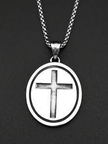 圣克里斯托弗保护我们十字架勋章项链不锈钢大天使圣徒保护护身符项链珠宝 - 項鍊 - 查看 5