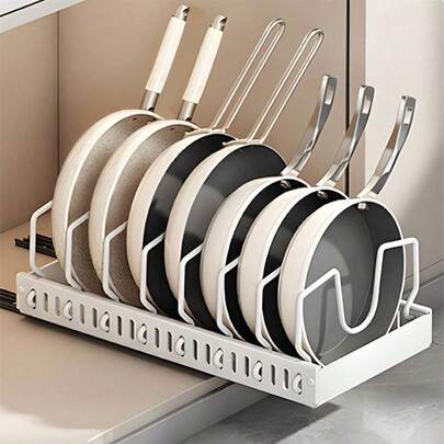 1 pezzo Organizer estraibile da cucina con ripiano scorrevole e portavaso, per uso in cucina