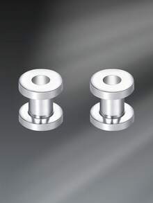 1Pair Simple Stainless Steel Ear Stretcher, 2mm4mm6mm8mm10mm Pulley Ear Expander, Unisex Ear Piercing Jewelry - Auricle - View 33