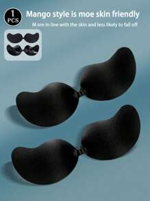 2/3/4 Peças Sutiãs Invisíveis Adesivos em Formato de Manga - Sutiãs de Silicone Sem Alças com Efeito Push-Up para Vestidos Sem Costas, Almofadas Autoadesivas Respiráveis e Reutilizáveis para Levantar o Busto, Amigáveis com a Pele