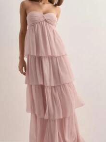 Elevate Your Summer Style With Our Strapless Dress Collection - Perfect For Every Occasion - Pink - View 1
