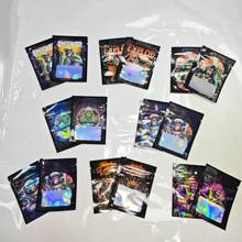 100Pcs Mylar Ziplock Bags,2.36*3.15 Inch,Reusable Aluminum Foil Pouches With Clear Window,Smell-Proof And Sealable Party Gifts Package Bags,3D Laser Holographic Gift Packaging Bags