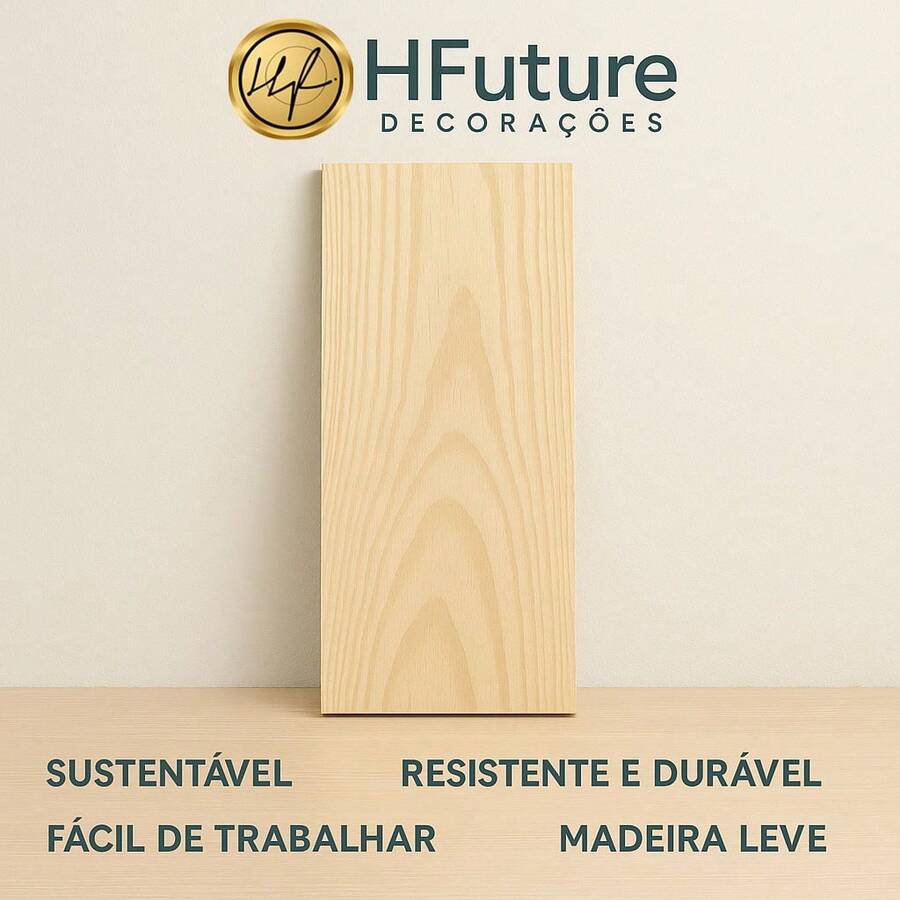 Prateleira Decorativa 60x20 Tábua Prancha Madeira Pinus - Multicolorido - Visão 1