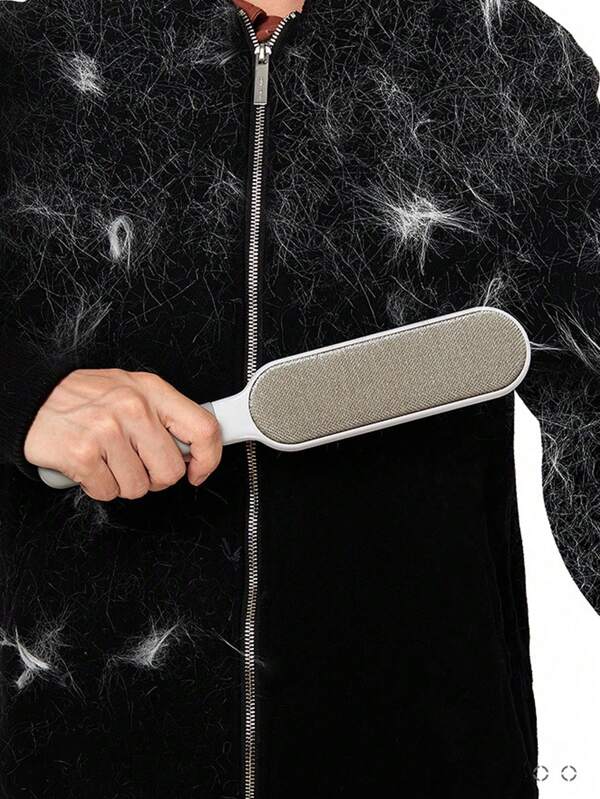 فرشاة إزالة شعر الحيوانات الأليفة مزدوجة الجوانب - قابلة لإعادة الاستخدام، فرشاة يدوية لإزالة شعر الحيوانات الأليفة ثابتة ولزجة للملابس والأرائك والأثاث والفراش والسجاد - أداة فعالة لإزالة شعر الحيوانات الأليفة وتنظيفها