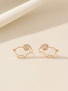 1 Pair Stylish Asymmetrical Geometric Metal Design Long Tassel Earrings For Women, Creative Golden Polygon Combination, Suitable For Daily, Party, Festival Gift, Versatile Jewelry Accessory
