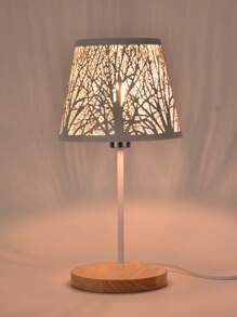 1pc Metal Laser Cut Chrysanthemum, Sun, Moon & Forest Tree Pattern Round Lamp Shade, Compatible With E27/E26 Bulbs, Includes E27 To E14 Adapter Ring, Suitable For Industrial Vintage Table Lamp, Wall Lamp Shade, Artsy Decorative Lighting Accessory, Creative Home Atmosphere Lamp Shade, Lamp Shade Size: 19cm Diameter X 15cm Height
