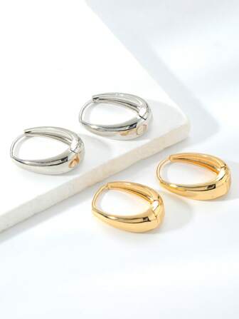 1 Pair Simple Minimalist Fashion Personalized Versatile Earrings