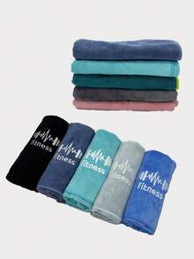 Microfiber Multicolour Gym Towels (15.8"X 37.4")Oversized Thick Towels,Sweat Absorbing Fitness Towels Suitable For Fitness, Yoga, Swimming, Camping, Tennis, Exercise, And Running,Party Supplies,Camping,Beach Essentials,Pool,Pool Float, For Both Men Women - Multicolor - View 1
