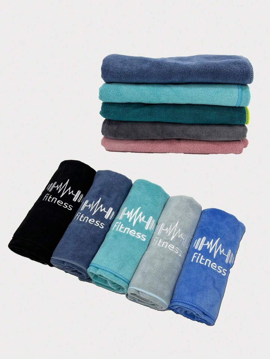 Microfiber Multicolour Gym Towels (15.8"X 37.4")Oversized Thick Towels,Sweat Absorbing Fitness Towels Suitable For Fitness, Yoga, Swimming, Camping, Tennis, Exercise, And Running,Party Supplies,Camping,Beach Essentials,Pool,Pool Float, For Both Men Women - Multicolor - View 1