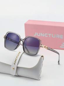 JUNCTURE 精选偏光方框女士时尚眼镜 时尚眼镜 户外遮阳时尚眼镜 自驾游 街拍 节庆礼品 女性夏季海滩度假必备 配眼镜布 方形 - 彩色 - 查看 12