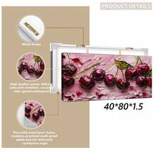 1 buc. Decor cameră cu cireșe, artă estetică roz pentru fetiță, decor drăguț pentru fetiță. Decorațiune pentru camera bebelușului. Artă murală pentru camera creșei. Postere vintage drăguțe și inspiraționale, cadouri pentru copii. Decor cameră copii, decor cameră fete, decor boho pentru camera copiilor, decor cameră de joacă, imprimeuri pentru camera copiilor mici, artă murală eclectică pentru camera bebelușului.