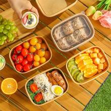 500毫升/17盎司一次性牛皮纸碗带盖，长方形食品容器汤碗派对用品零食碗 10/25/50个