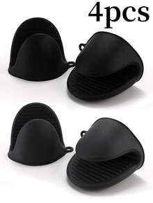 2pcs Silicone Heat-Resistant Mites, Microwave Mites, Insulated Oven Mites, Mini Mites For Cooking, Baking, And Grilling, Heat-Resistant And Thick Silicone Hand Clips For Kitchen Silicone Insulated Gloves, Household Oven Baking Tools, Essential Kitchen Accessories That Do Not Occupy Space And Keep The Kitchen Countertop Clean - Multicolor - View 24