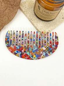 European-Style High-End Acetate Hair Comb - Ins-Style Comb Hair Accessory With Minimalist Elegance, Perfect For Student Dormitory Use. This Sweet And Stylish Portable Comb Keeps Your Hairstyle In Place, Ideal For Touch-Ups, Bangs Styling, And On-The-Go Image Maintenance., Hair Styling Kit, Hair Tool Kit, School Stuff