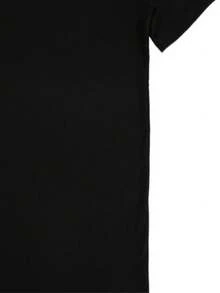 Prenda para Hombres de Verano: Ideal para Uso Cotidiano, Ocio y Commute Prenda para Hombres de Verano: Ideal para Uso Cotidiano, Ocio y Commute Camiseta de algodón negra con el patrón de "TEAM LOPEZ" y el escudo nacional de México, y la frase "LIFETIME MEMBER" debajo - Negro - Ver 3