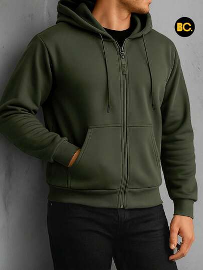 Big City Sudadera con Capucha y Cierre para Hombre, Diseño Deportivo