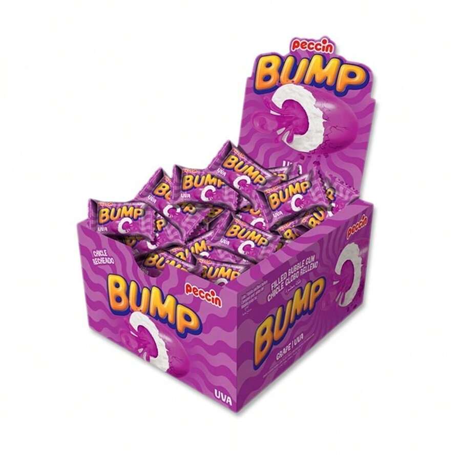 Chiclete Bump Uva 140g - Peccin 40 Unidades