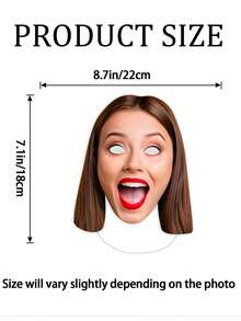 Customized Photo Face Mask, Personalized Face Mask With Precise Cutting And Elastic Cord, Perfect For Funny Atmosphere And Creative Essentials - Multicolor - View 3