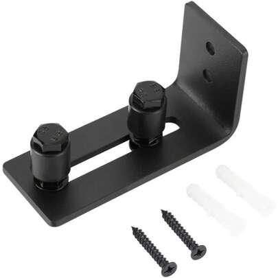 Sliding Door Floor Guide, Door Floor Guide, Barn Door Floor Guide, Adjustable Wall-Mounted Sliding Floor Bracket (Double Roller)