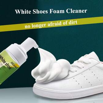 H4Cacle MultiPurpose White Shoe Foam Cleaner Oxidizing Reduction Agent Decontamination Whitening Repair Household Shoe Polishing Tool Cleaning Mousse Cleaning Foam Shoe Care Agent Multi-Functional Cleaner