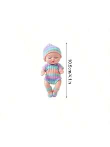 Muñeca bebé Reborn miniatura/Muñeca de silicona realista y reconfortante, adecuada para niñas, niños, niños pequeños y niños, regalo de graduación de jardín de infancia, Navidad, cumpleaños (color y estilo aleatorios), decoración del hogar, decoración de la habitación, muñeca bebé, juguetes para niñas, juguetes para niñas bebé - Multicolor - Ver 6