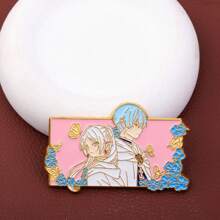 1 Stück universelle Anime-Film Cosplay Trauerbegleiter Frilish Emaille Metall Anstecknadel, dekoratives Accessoire für Tasche/Kleidung, Valentinstag Geschenk für Paare