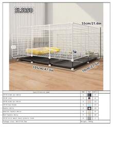 室内小型犬笼，带厕所分隔，家用宠物笼，适合贵宾犬、柯基犬、幼犬、猫咪 - 彩色 - 查看 18