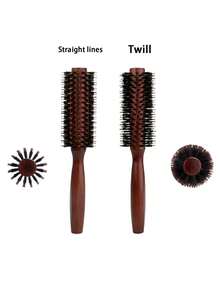 1支尼龙卷发棒，沙龙造型滚轮梳，家用圆梳，女士美发造型梳，直发卷发两用 - 彩色 - 查看 2