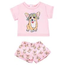 16-18 Inch Baby Doll Pajamas Home Wear Short Sleeve Shorts Set Holiday Gift Children's Birthday Gift Suitable For Children Over 3 Years Old - 彩色 - 查看 9
