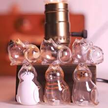 1pc/6pcs Cat Hair Keepsake Memorial Capsule - Transparent Gacha Ball Keychain Pendant For Preserving Beloved Kitty Fur - Pet Loss Remembrance Gift For Cat Lovers