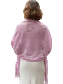 RIIQIICHY Shawls And Wraps For Evening Dresses Scarfs For Women Pashmina Wedding Formal Shawlhalloween - 粉紅色-1 - 查看 1